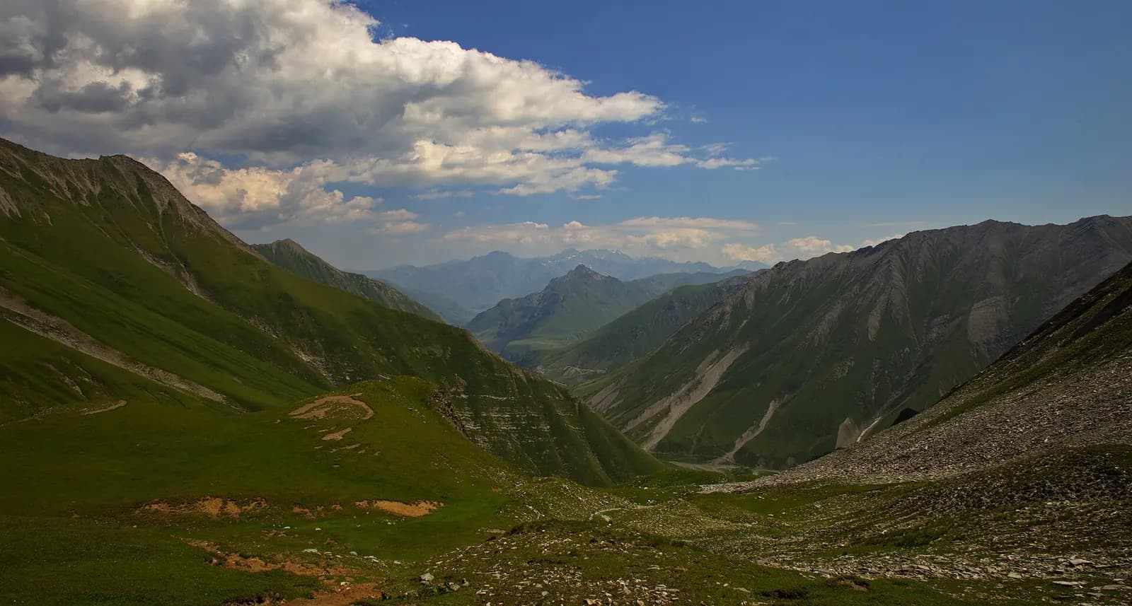 On the mountain trail to Mount Dedaena, Kazbegi Municipality, Mtskheta-Mtianeti, Georgia.jpg